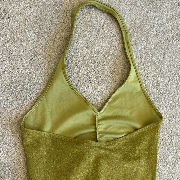 GREEN HALTER DRESS - Picture 8 of 10